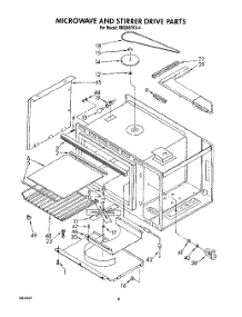 06 - Microwave And Stirrer Drive parts for Whirlpool Oven RM288PXV4 from AppliancePartsPros.com