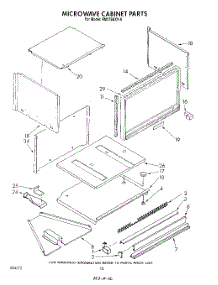 08 - Microwave Cabinet parts for Whirlpool Oven RM278BXV0 from AppliancePartsPros.com