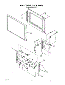 07 - Microwave Door parts for Whirlpool Oven RM288PXV4 from AppliancePartsPros.com