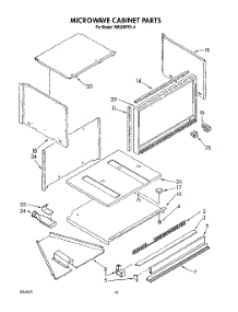 08 - Microwave Cabinet parts for Whirlpool Oven RM288PXV4 from AppliancePartsPros.com