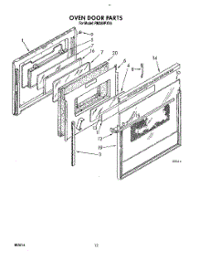 09 - Oven Door parts for Whirlpool Oven RM288PXV6 from AppliancePartsPros.com