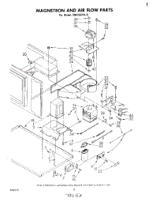 05 - Magnetron And Air Flow parts for Whirlpool Oven RM235PXL0 from AppliancePartsPros.com