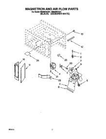 03 - Magnetron And Air Flow parts for Whirlpool Oven RM280PXAQ1 from AppliancePartsPros.com