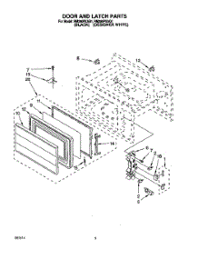05 - Door And Latch parts for Whirlpool Oven RM280PXAQ1 from AppliancePartsPros.com