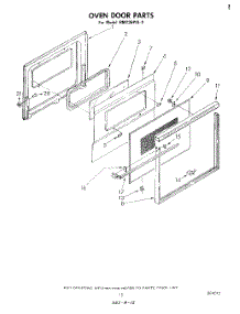 09 - Oven Door parts for Whirlpool Oven RM235PXL0 from AppliancePartsPros.com