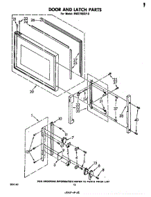Door And Latch parts for Whirlpool Oven RM278PXP0 from AppliancePartsPros.com