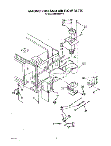 02 - Magnetron And Air Flow parts for Whirlpool Oven RM288PXV7 from AppliancePartsPros.com