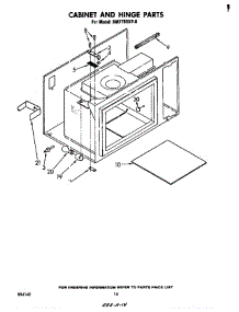 Cabinet And Hinge parts for Whirlpool Oven RM278PXP0 from AppliancePartsPros.com