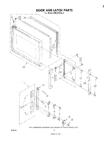 07 - Door And Latch parts for Whirlpool Oven RM235PXL2 from AppliancePartsPros.com