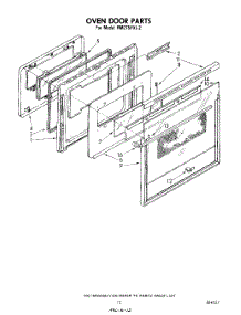 09 - Oven Door parts for Whirlpool Oven RM275PXL2 from AppliancePartsPros.com