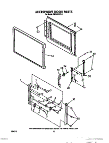 07 - Microwave Door parts for Whirlpool Oven RM286PXV2 from AppliancePartsPros.com