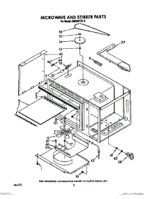 06 - Microwave And Stirrer parts for Whirlpool Oven RM288PXV0 from AppliancePartsPros.com