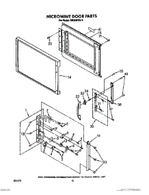 07 - Microwave Door parts for Whirlpool Oven RM288PXV0 from AppliancePartsPros.com