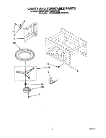 04 - Cavity And Turntable parts for Whirlpool Oven RM280PXAB1 from AppliancePartsPros.com
