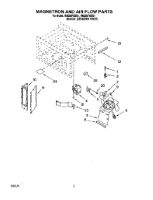 03 - Magnetron And Air Flow parts for Whirlpool Oven RM280PXBB1 from AppliancePartsPros.com