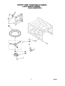 04 - Cavity And Turntable parts for Whirlpool Oven RM280PXBB1 from AppliancePartsPros.com