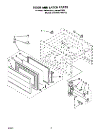 05 - Door And Latch parts for Whirlpool Oven RM280PXBB1 from AppliancePartsPros.com