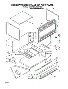 06 - Microwave Cabinet And Air Flow parts for Whirlpool Oven RM280PXBB1 from AppliancePartsPros.com