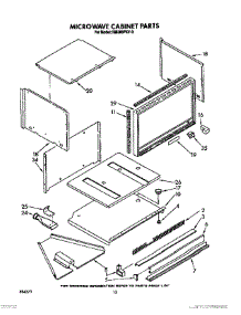 08 - Microwave Cabinet parts for Whirlpool Oven RM288PXV0 from AppliancePartsPros.com