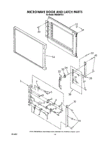 07 - Microwave Door And Latch parts for Whirlpool Oven RM288PXV3 from AppliancePartsPros.com