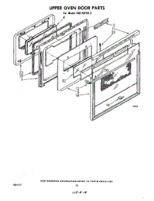 06 - Upper Oven Door parts for Whirlpool Oven RB270PXK2 from AppliancePartsPros.com