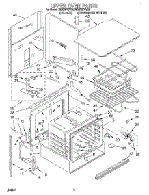 02 - Upper Oven parts for Whirlpool Oven RB270PXYB2 from AppliancePartsPros.com