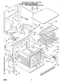 02 - Upper Oven parts for Whirlpool Oven RB270PXBQ0 from AppliancePartsPros.com