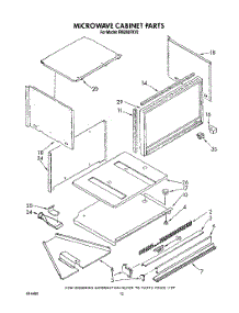 08 - Microwave Cabinet parts for Whirlpool Oven RM288PXV3 from AppliancePartsPros.com