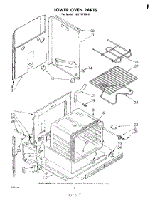 04 - Lower Oven parts for Whirlpool Oven RB270PXK0 from AppliancePartsPros.com