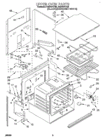 02 - Upper Oven parts for Whirlpool Oven RB270PXYQ3 from AppliancePartsPros.com