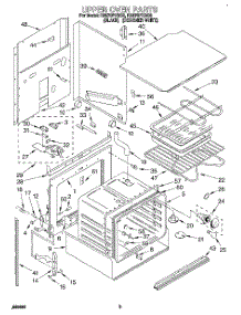 02 - Upper Oven parts for Whirlpool Oven RB270PXBQ2 from AppliancePartsPros.com