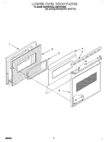 04 - Lower Oven Door, Optional parts for Whirlpool Oven RB270PXBB0 from AppliancePartsPros.com