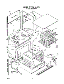 03 - Upper Oven parts for Whirlpool Oven RB270PXXW0 from AppliancePartsPros.com