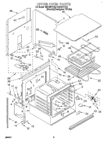 02 - Upper Oven parts for Whirlpool Oven RB270PXYQ0 from AppliancePartsPros.com