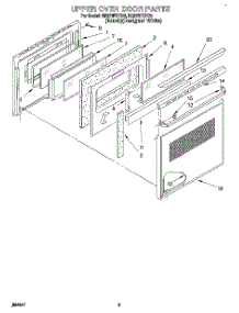 05 - Upper Oven Door parts for Whirlpool Oven RB270PXYQ0 from AppliancePartsPros.com