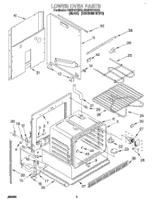 03 - Lower Oven parts for Whirlpool Oven RB270PXBB2 from AppliancePartsPros.com