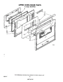 06 - Upper Oven Door parts for Whirlpool Oven RB270PXK1 from AppliancePartsPros.com