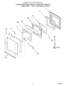 03 - Oven Door parts for Whirlpool Oven GBS277PDT3 from AppliancePartsPros.com