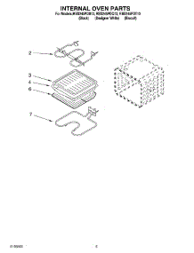 04 - Internal Oven parts for Whirlpool Oven RBS245PDB13 from AppliancePartsPros.com
