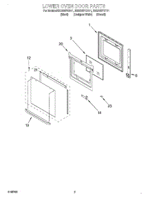 03 - Lower Oven Door parts for Whirlpool Oven RBD305PDB11 from AppliancePartsPros.com