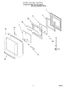 03 - Oven Door parts for Whirlpool Oven RBS245PDQ6 from AppliancePartsPros.com