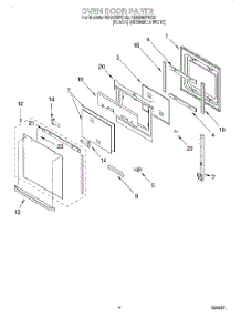 03 - Oven Door parts for Whirlpool Oven RBS245PDQ2 from AppliancePartsPros.com