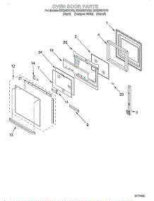 Oven Door parts for Whirlpool Oven RBS245PDQ8 from AppliancePartsPros.com