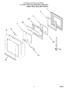 03 - Oven Door parts for Whirlpool Oven GBS277PDB1 from AppliancePartsPros.com