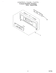 06 - Control Panel, Literature parts for Whirlpool Oven RBD305PDQ7 from AppliancePartsPros.com