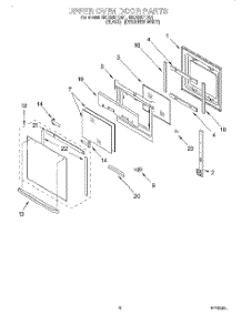 04 - Upper Oven Door parts for Whirlpool Oven RBD245PDQ1 from AppliancePartsPros.com