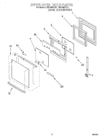 04 - Upper Oven Door parts for Whirlpool Oven RBD245PDQ7 from AppliancePartsPros.com