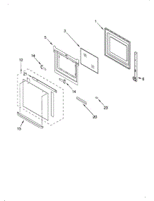 Lower Oven Door parts for Whirlpool Oven RBD245PDQ8 from AppliancePartsPros.com