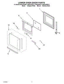 03 - Lower Oven Door parts for Whirlpool Oven RBD245PDT12 from AppliancePartsPros.com