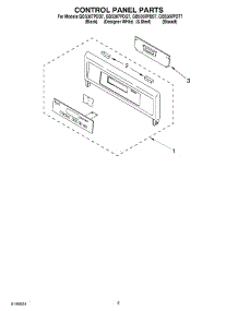 04 - Control Panel parts for Whirlpool Oven GBS307PDQ7 from AppliancePartsPros.com